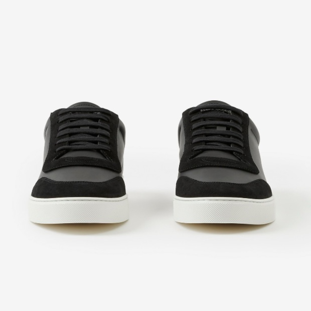 Burberry Leather Suede and Vintage Check Cotton Sneakers Size 48 - Picture 7 of 16